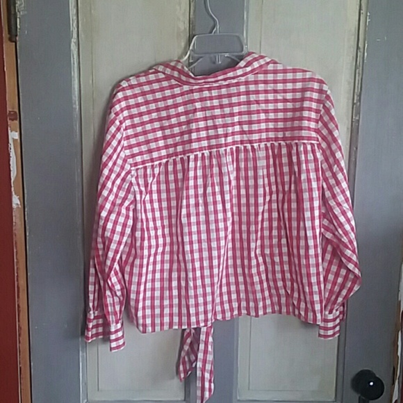 Tommy Hilfiger Plaid Tie Up Shirt - Picture 6 of 7